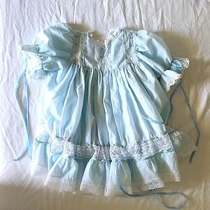 Blue vintage toddler girls dress